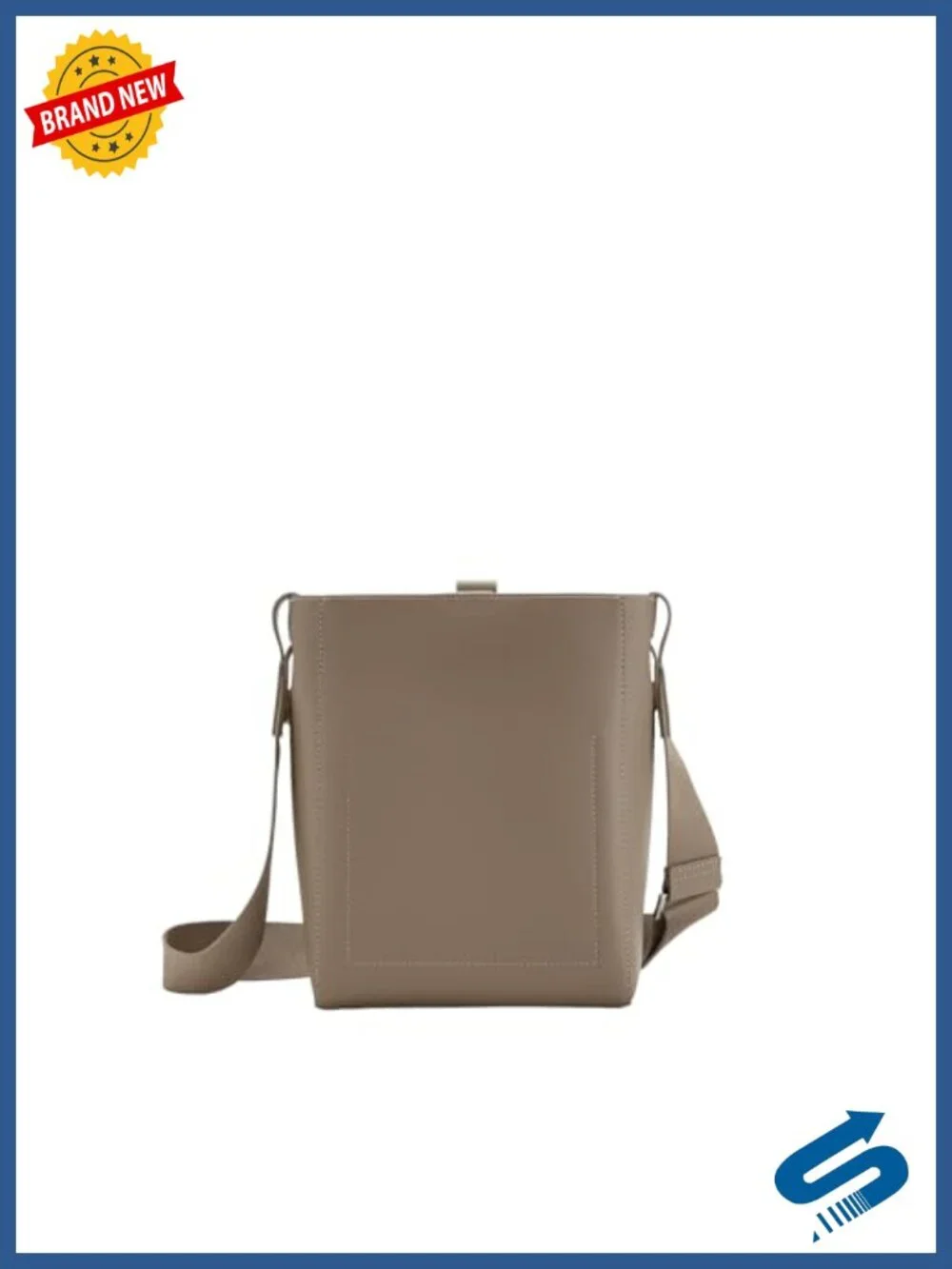 100% Full-Grain Leather Mini Crossbody Bag with Adjustable Strap